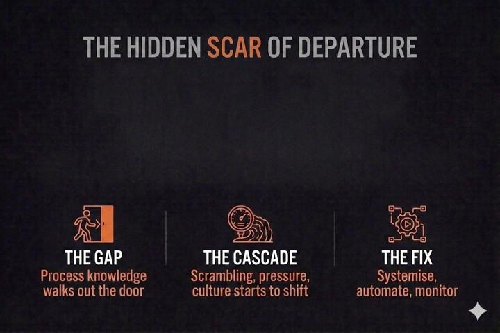 Businesses don't collapse when someone integral leaves. They scar. article feature image